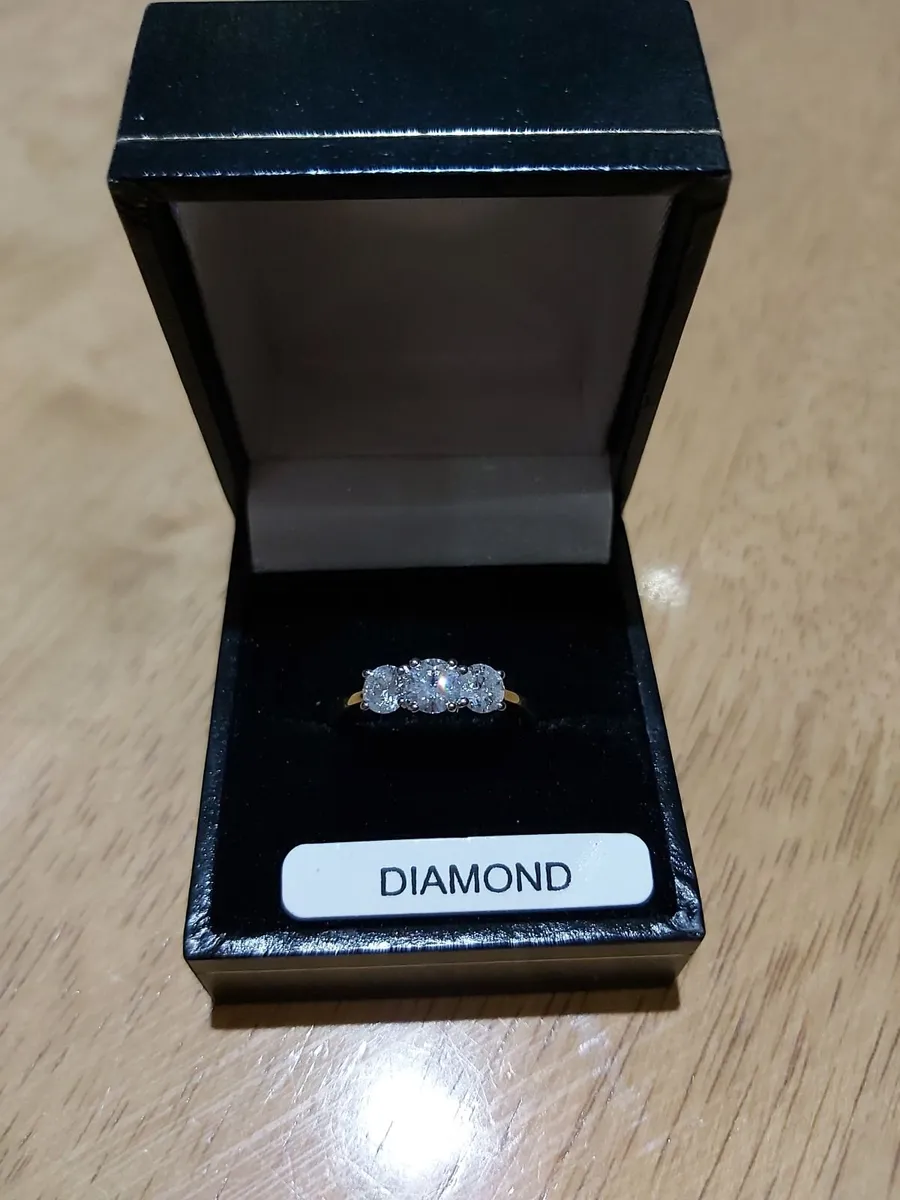 3 Stone Diamond Engagement Ring - Image 1