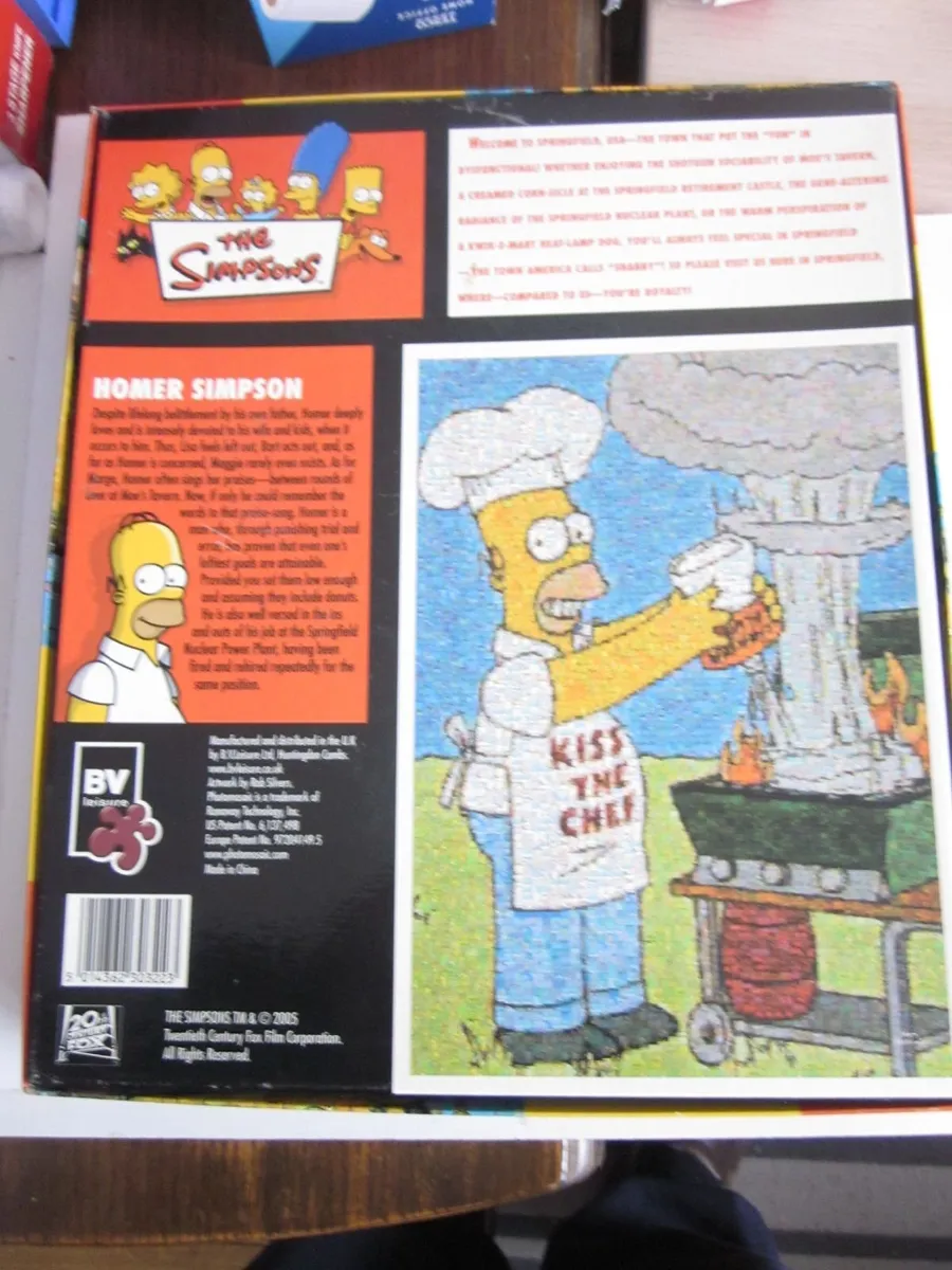 Simpsons Photomosaics Chef Homer Jigsaw Puzzle - Image 2
