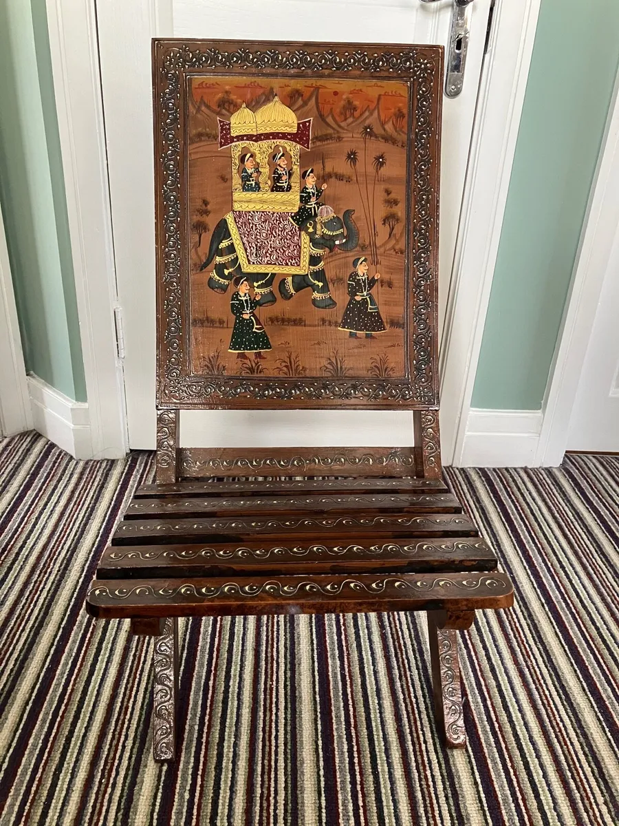 Two Indian Decorative Chairs - Image 2