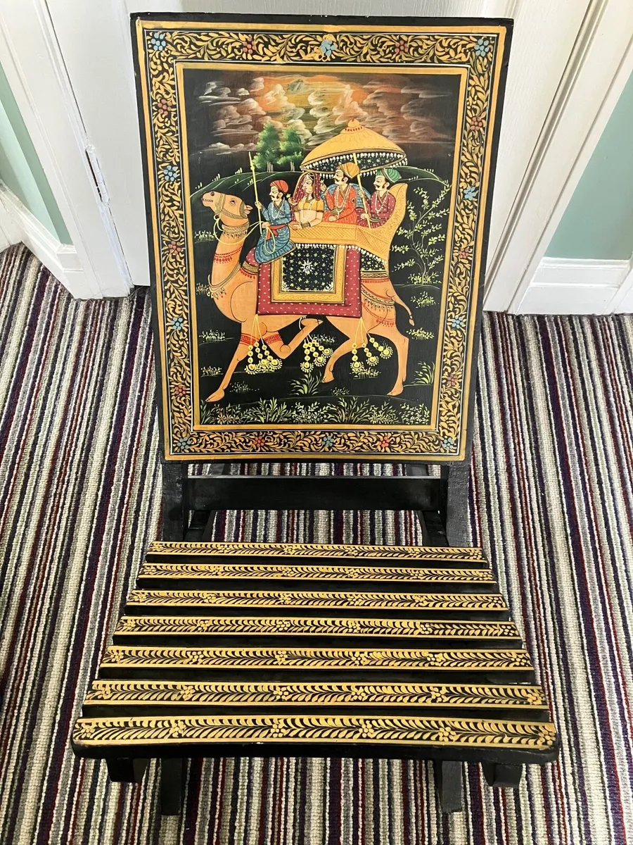 Two Indian Decorative Chairs - Image 4