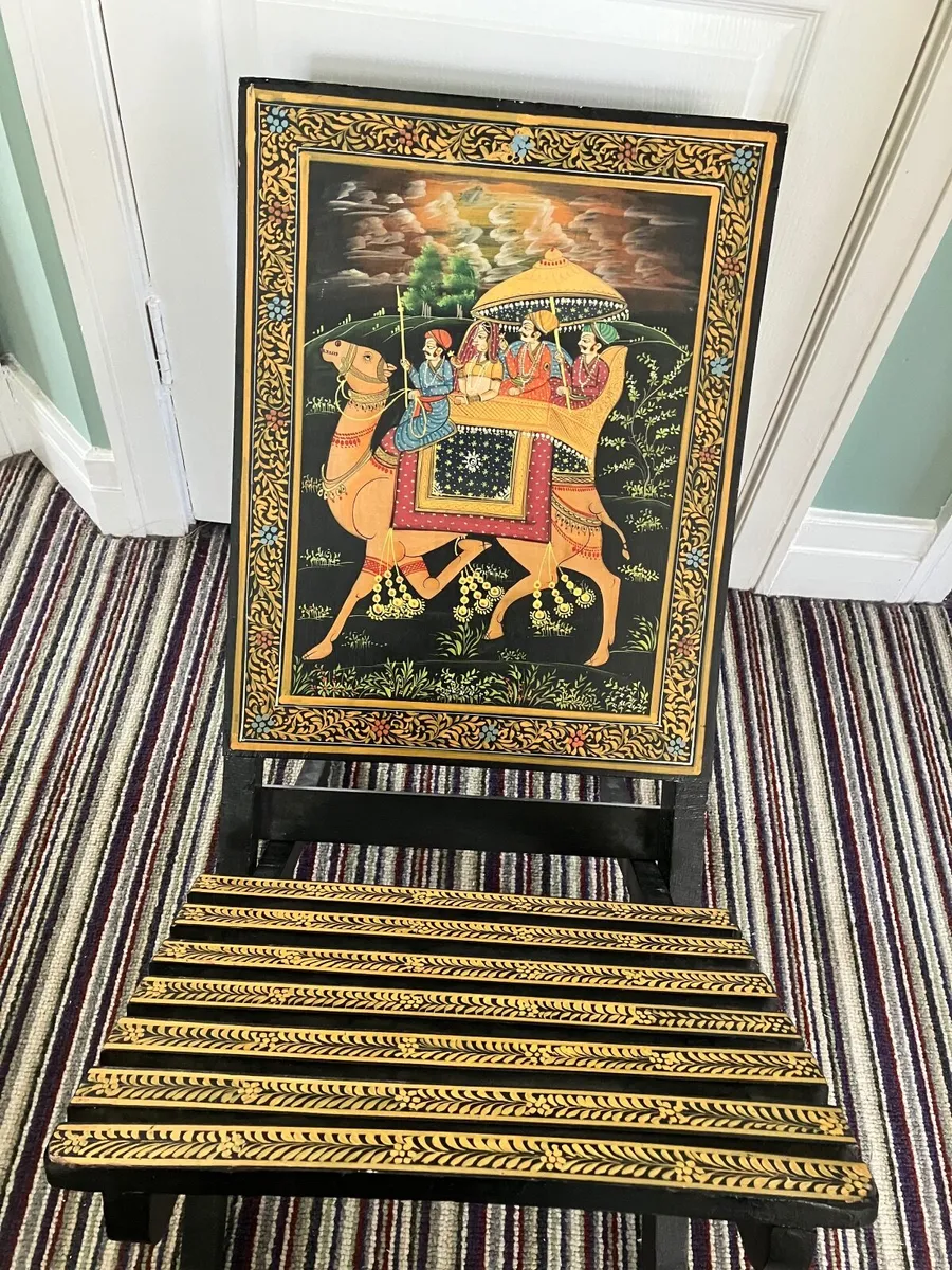 Two Indian Decorative Chairs - Image 3