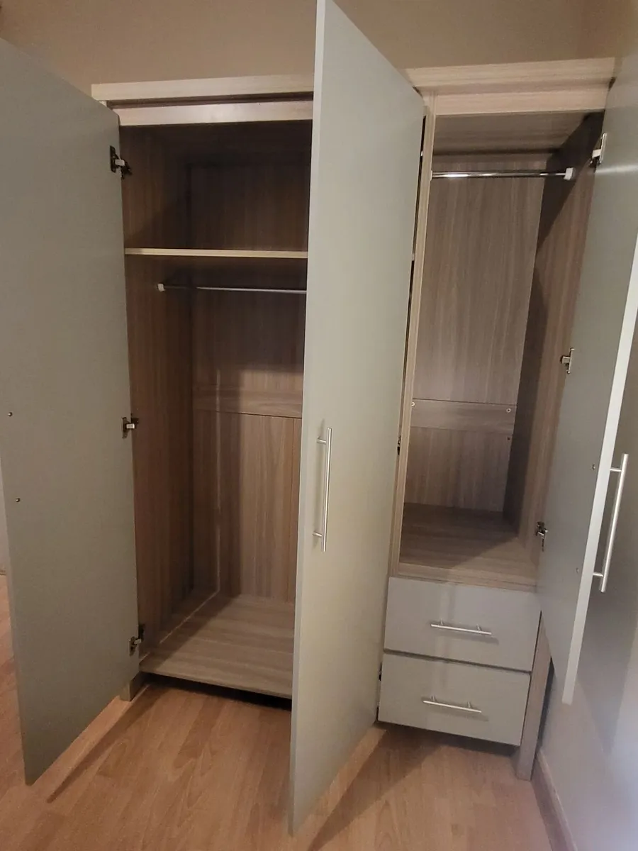Oak and Grey Wardrobe (New) - Image 3