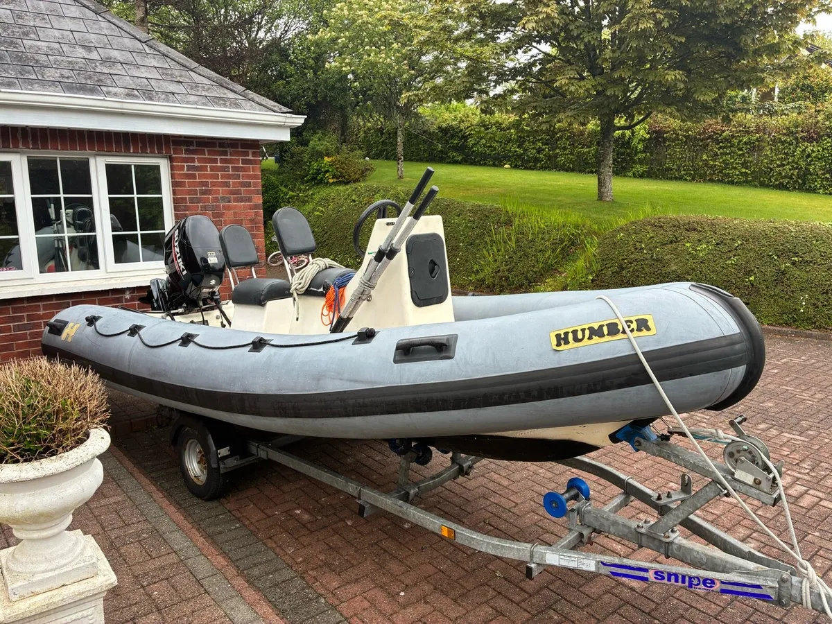 5.5 metre Humber rib 2017 50hp Suzuki with trailer - Image 3