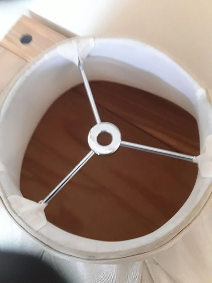 Brand new tan colour satin shade pendant - Image 3
