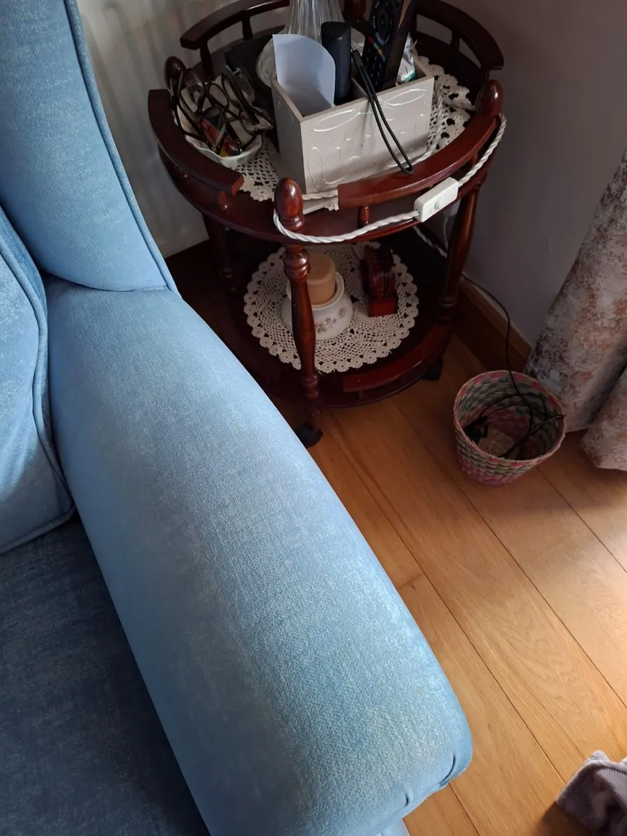 Beautiful Blue Living Room Furniture Set - Image 3