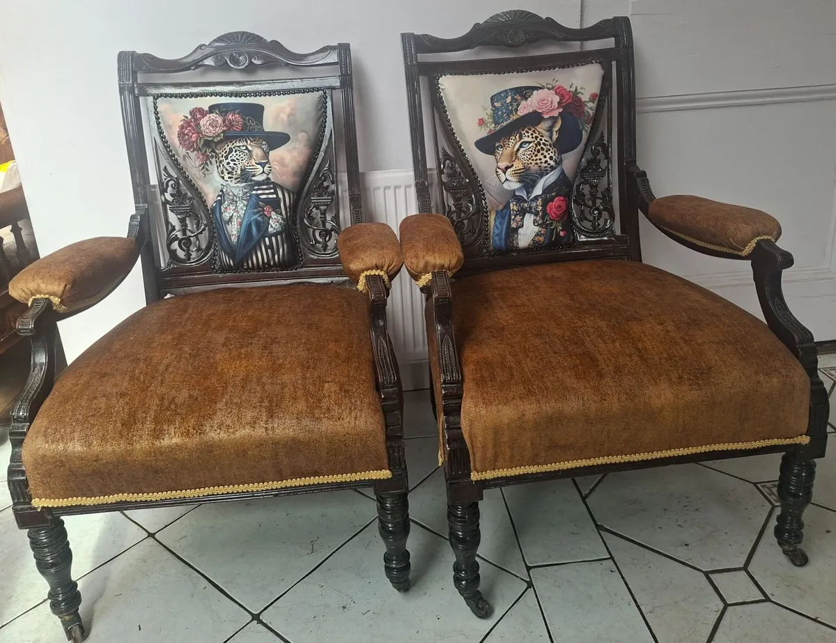 Bespoke Ladies and Gents armchairs - Image 4
