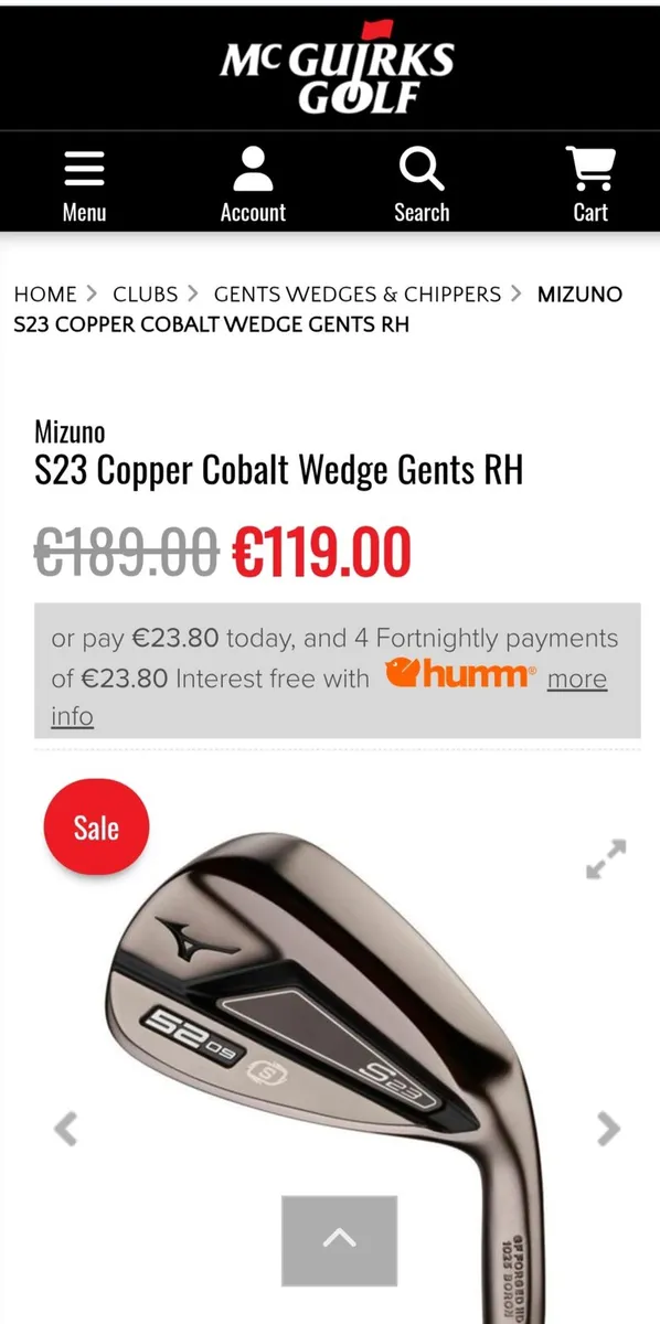 Mizuno S23 Sand Wedge. Immaculate. - Image 2