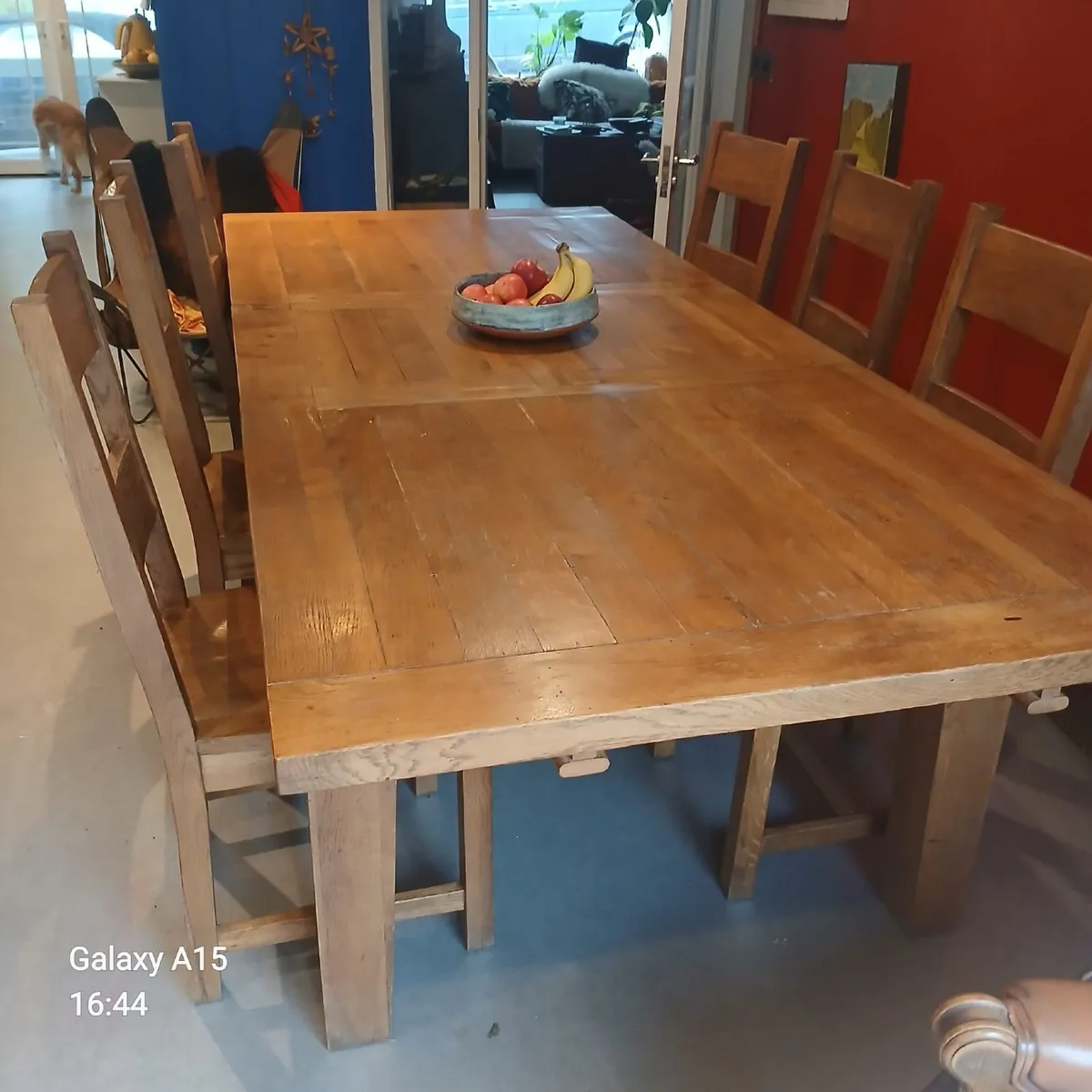 Oak table and chairs - Image 1