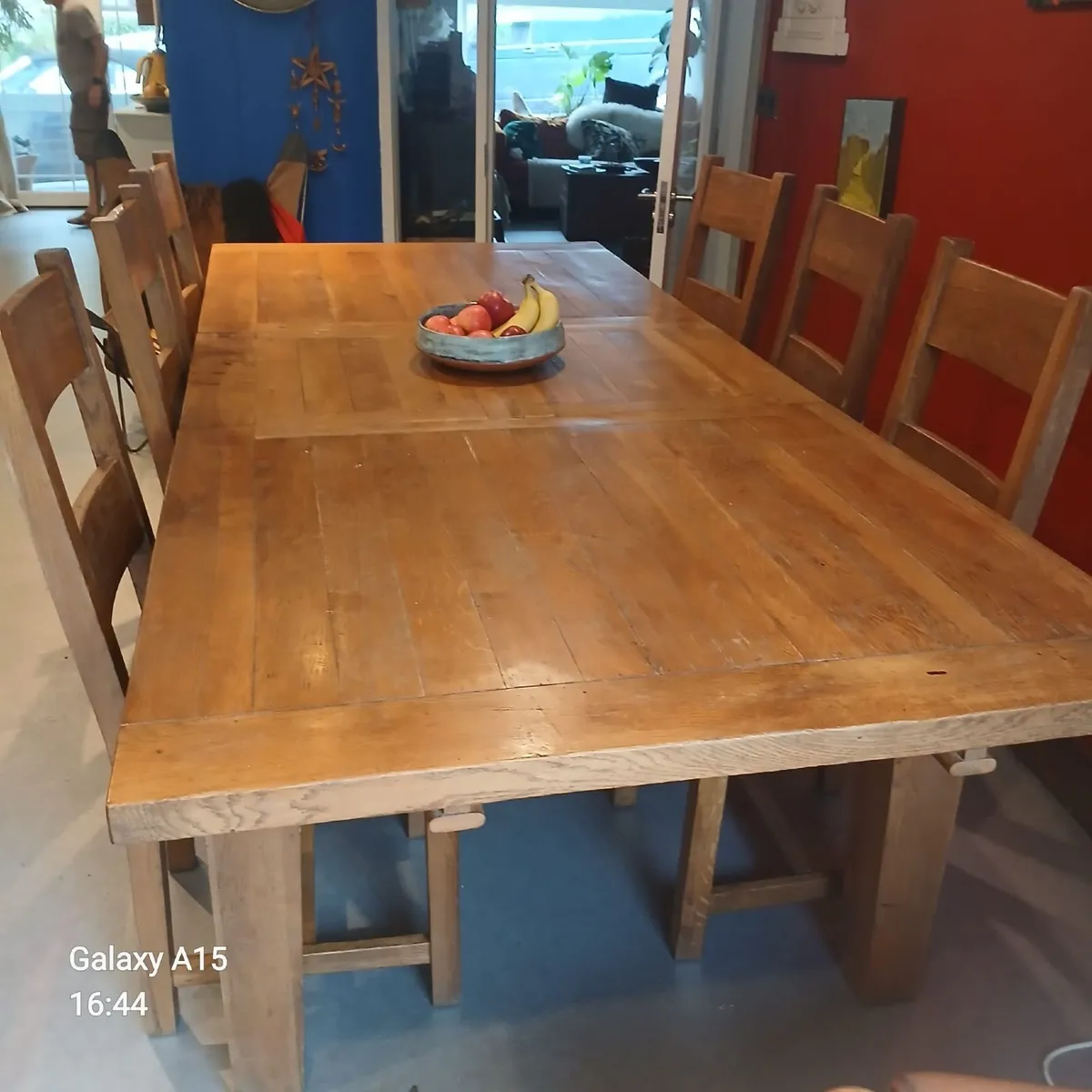 Oak table and chairs - Image 4