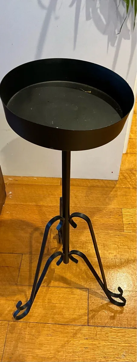 Wrought Iron Pedestal Plant Stand - Image 2