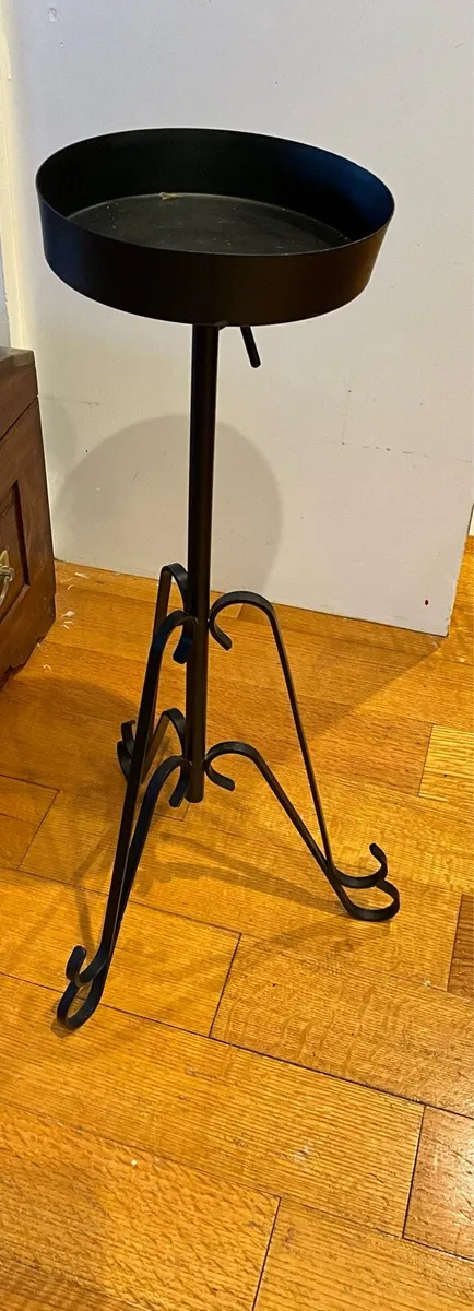 Wrought Iron Pedestal Plant Stand - Image 3