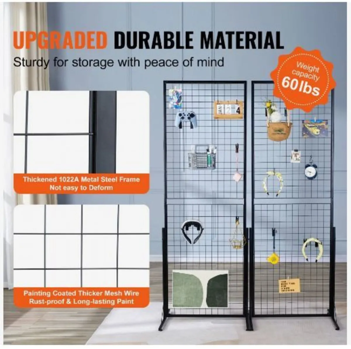 61 x170.7 cm Grid Wall Panels Tower, 2 Packs - Image 4