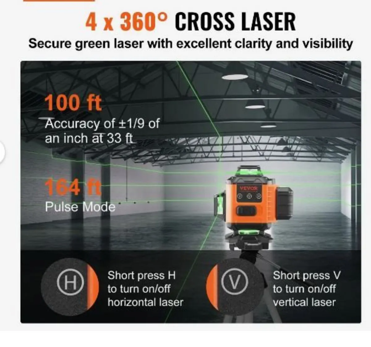 Laser Level 3048 cm Green Cross Line - Image 1