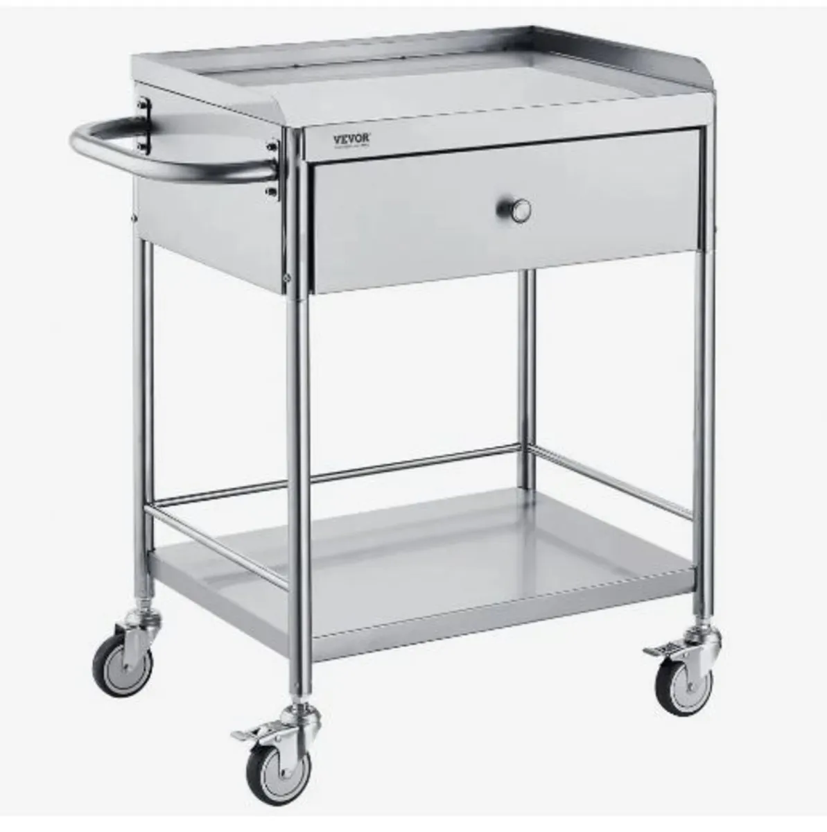 Medical Cart, 2 Layers Stainless Steel Cart - Image 1
