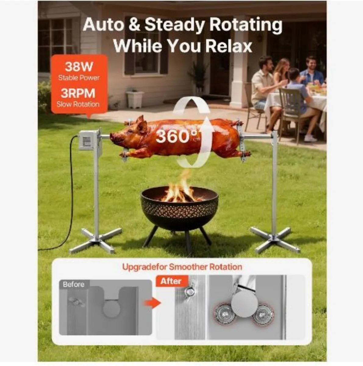 Rotisserie Grill, AC220-240V 8 Level Height - Image 2