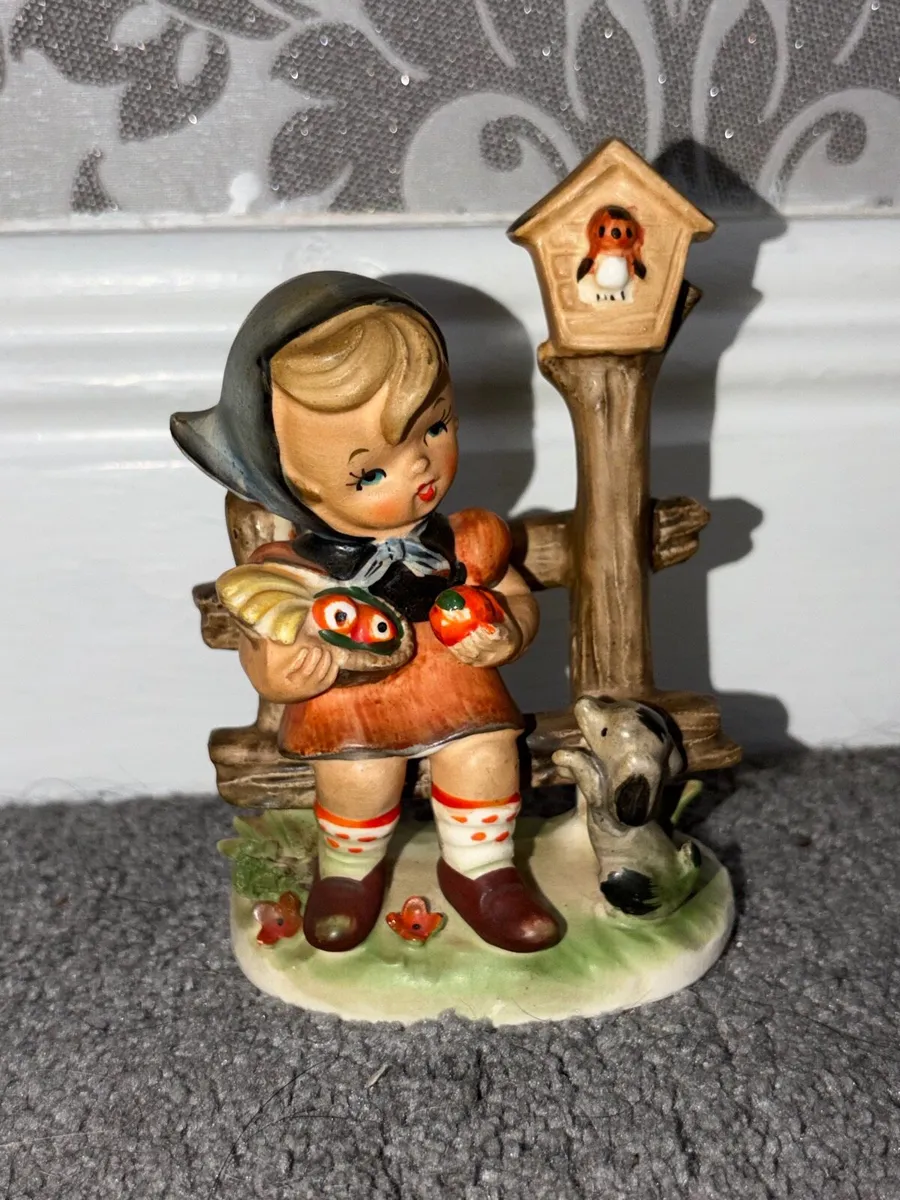 Vintage Girl And Dog Figurine - Image 1