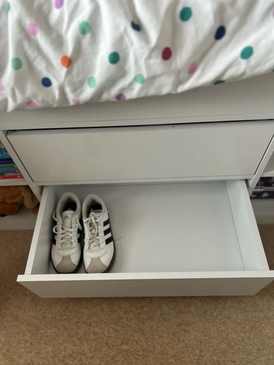 Single Low Sleeper Kids Bed with Storage and Ladder - Image 4