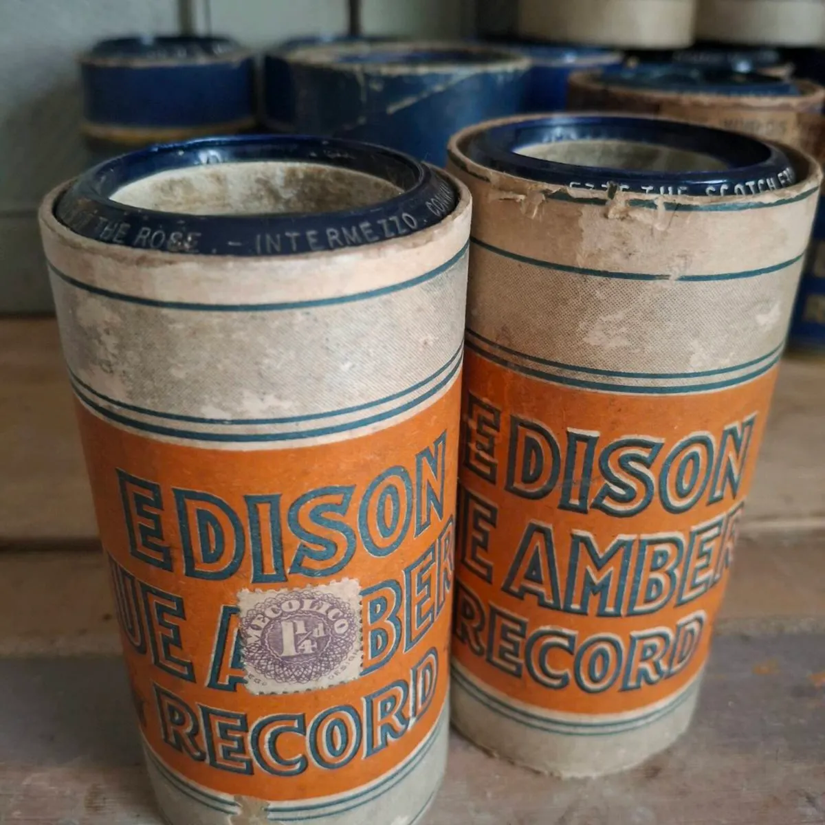 Edison Blue Amberol Record Cylinders - Image 3