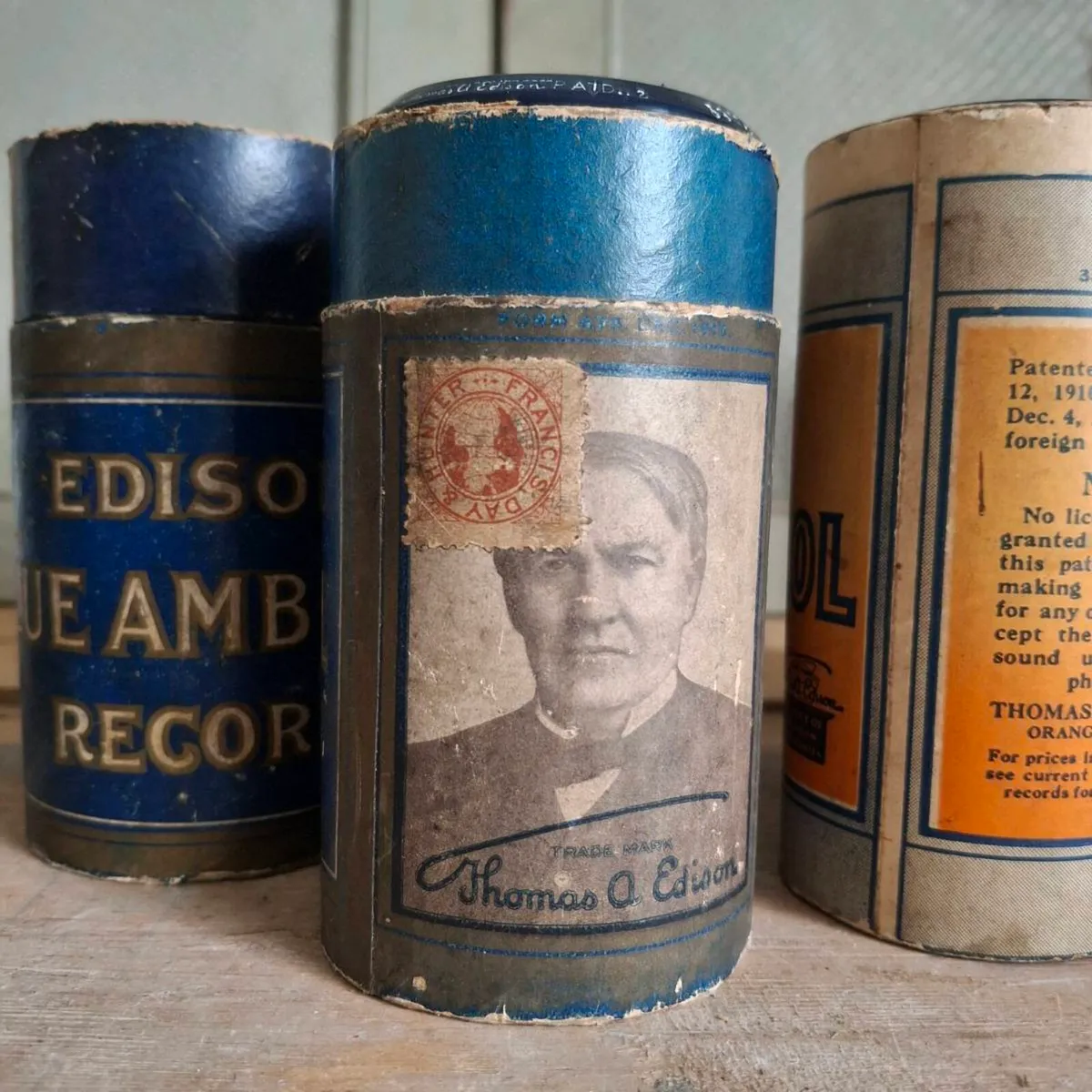 Edison Blue Amberol Record Cylinders - Image 4