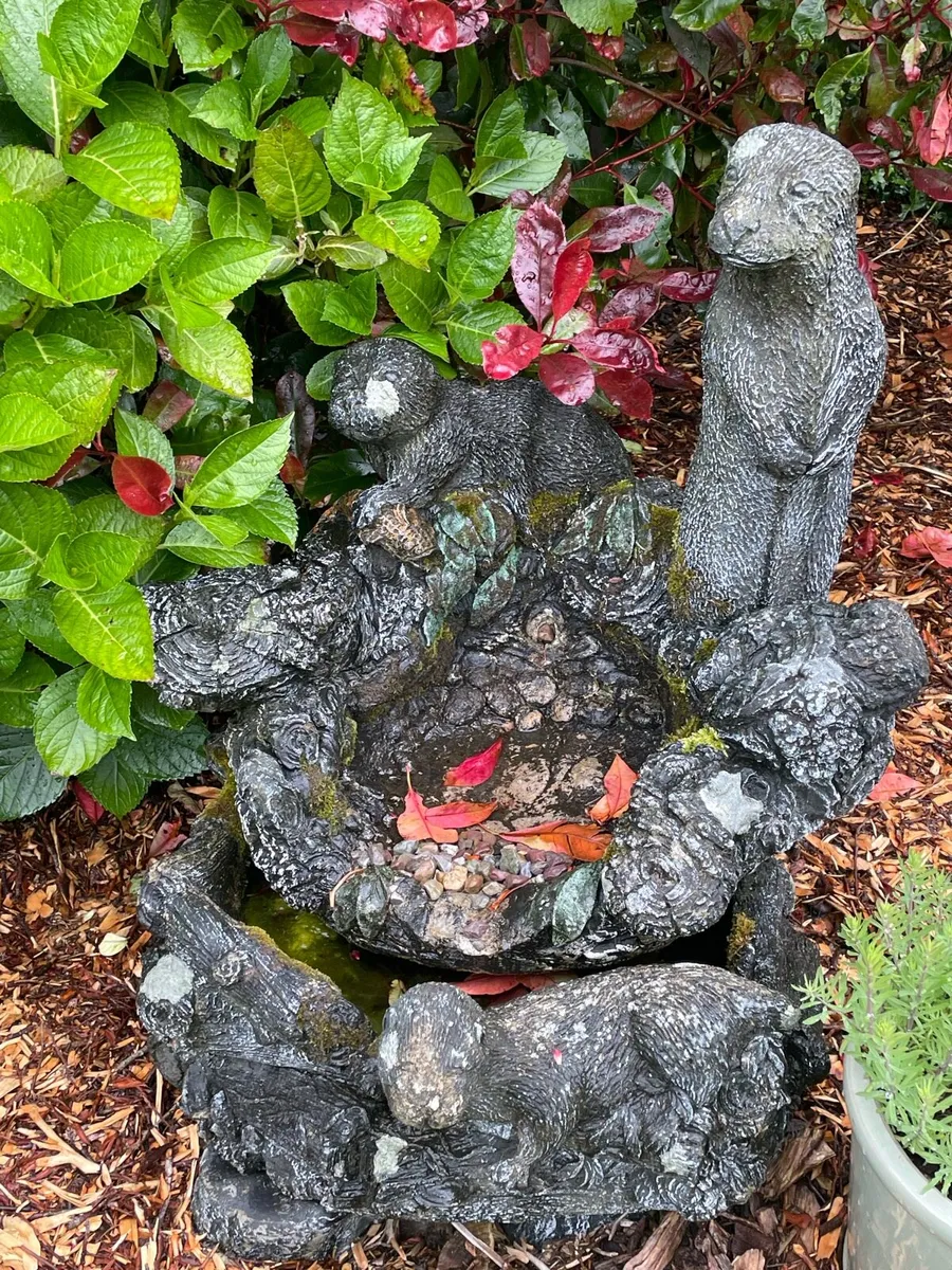 Stone Otters Water Feature - Image 1
