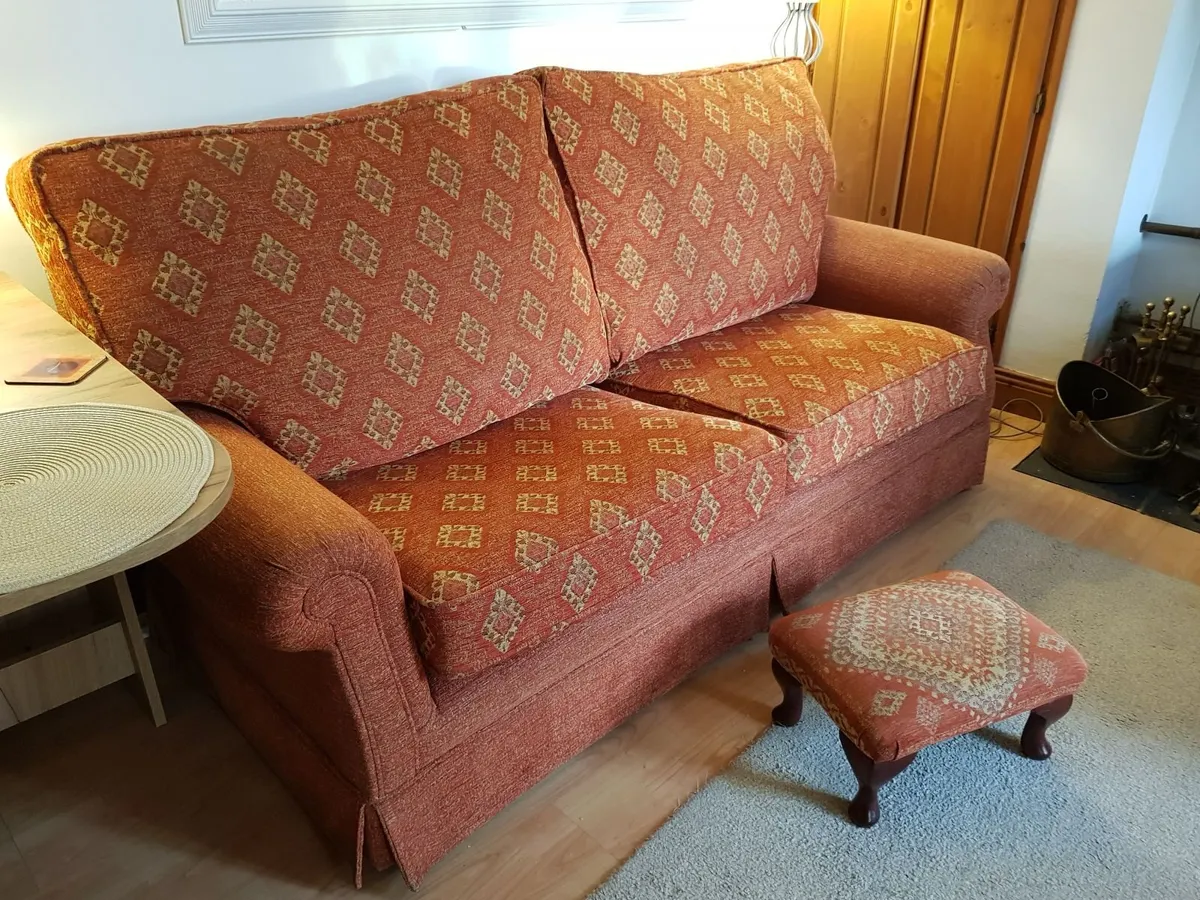 Handmade Sofa and Footstool - Image 2