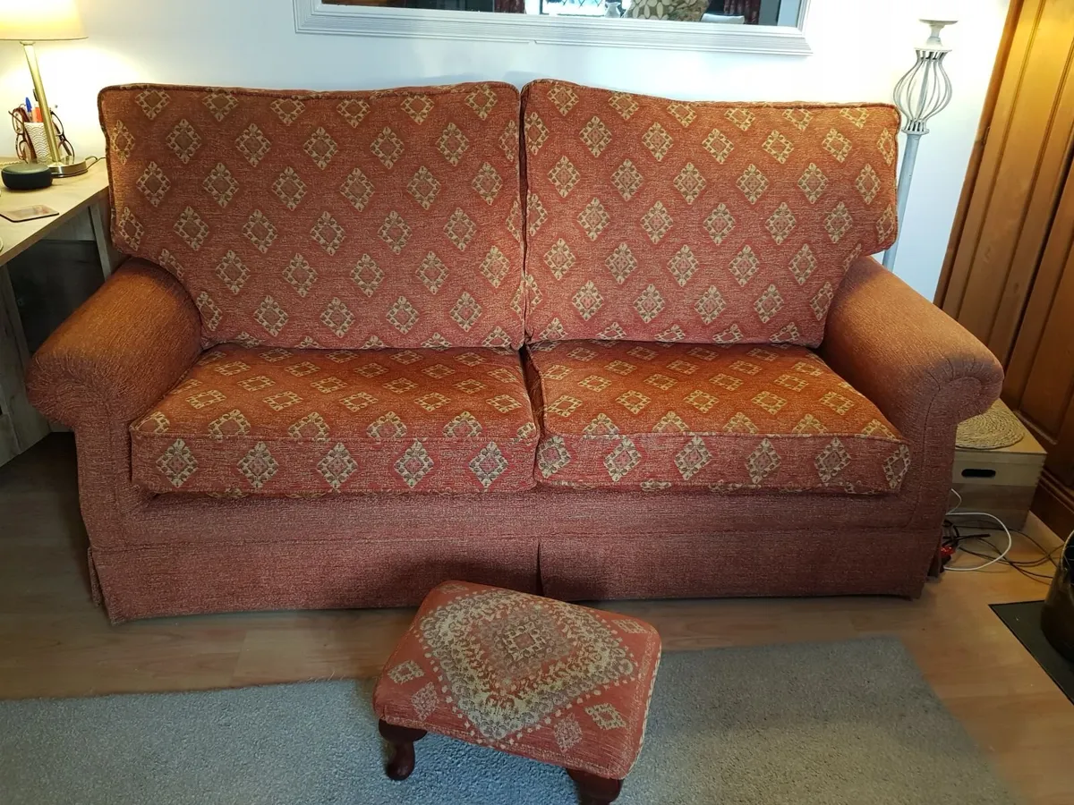 Handmade Sofa and Footstool - Image 3