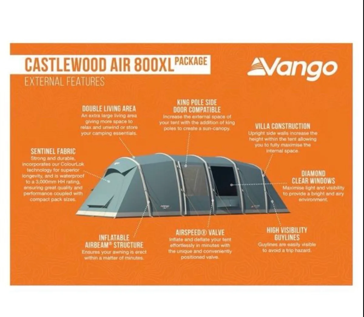 Castlewood Family Vango Air tent 800XL - Image 2
