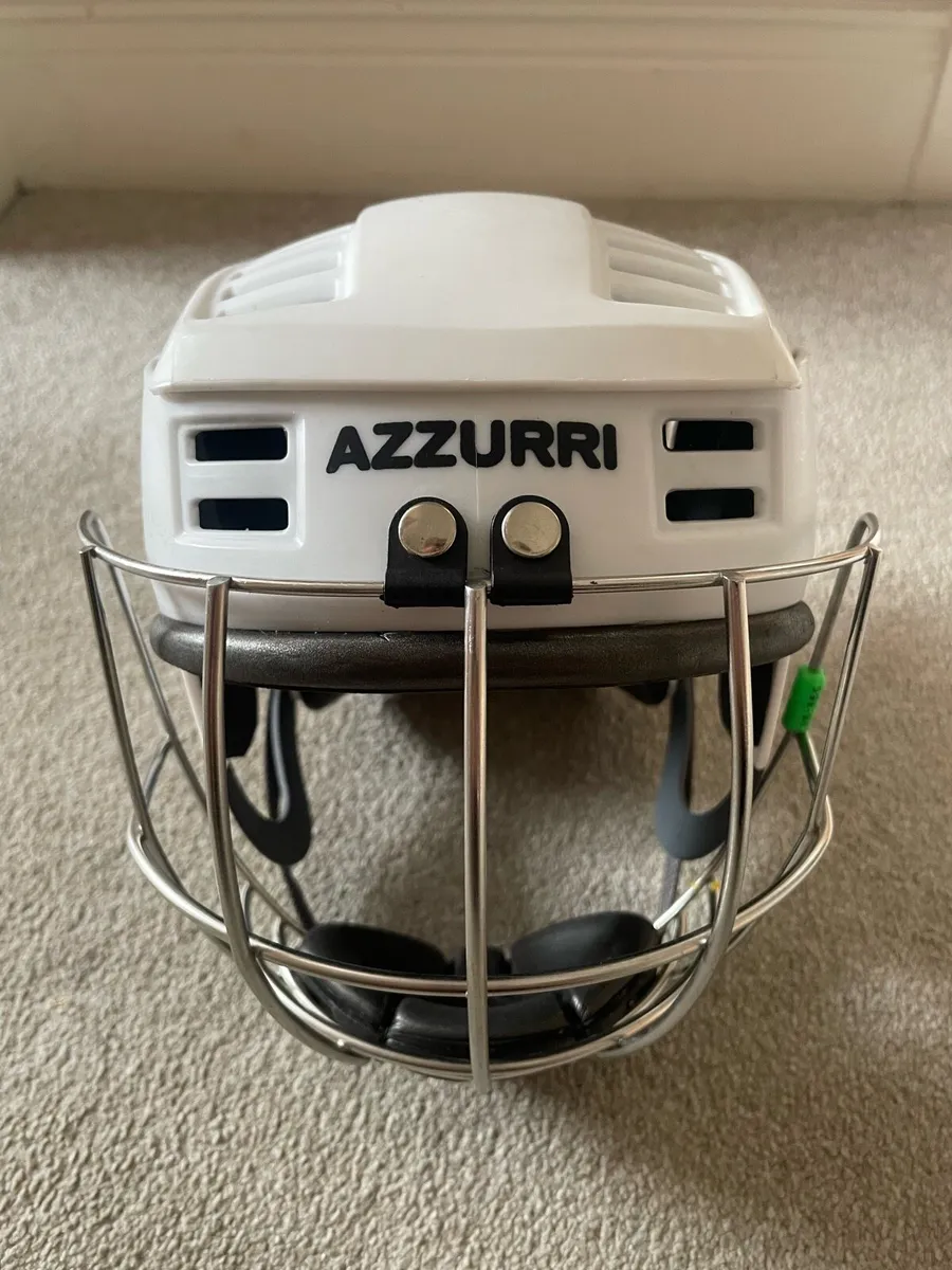 Azzurri white Large helmet - Image 1