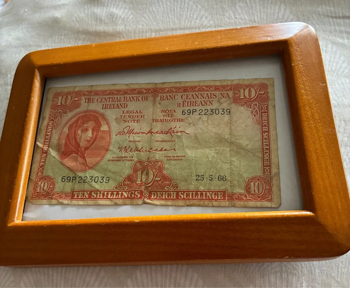 Framed Deich Scillinge Note - Image 1