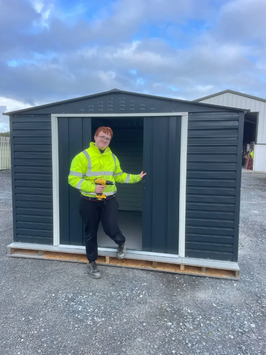 🏡 Alpine 10x10 Steel Garden Shed – Grey - Image 3