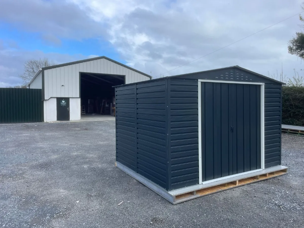 🏡 Alpine 10x10 Steel Garden Shed – Grey - Image 2