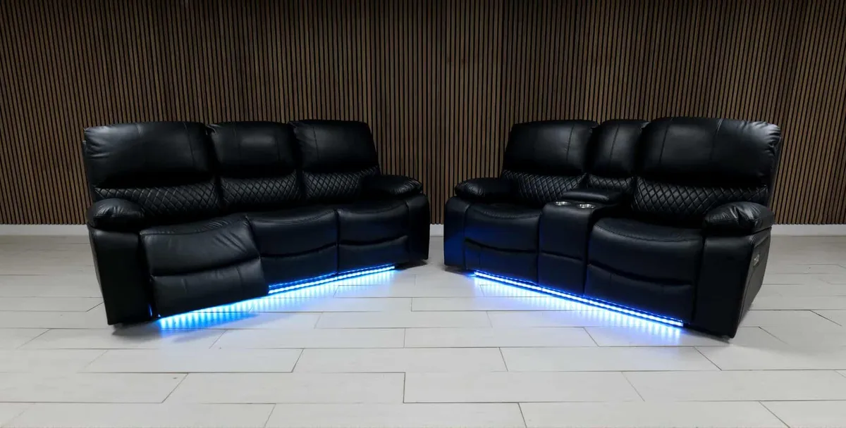 Rita Electric Leather Recliner Sofa Set - Image 1