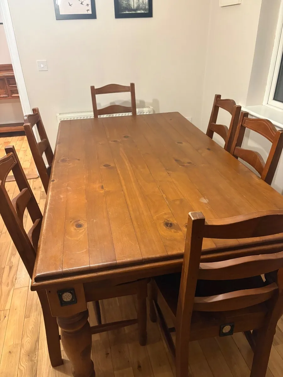 Dining room table& chairs, hallway table& bookcase - Image 2