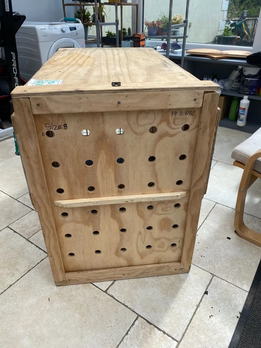 Large wooden dog travel crate / pet transport box - Image 3