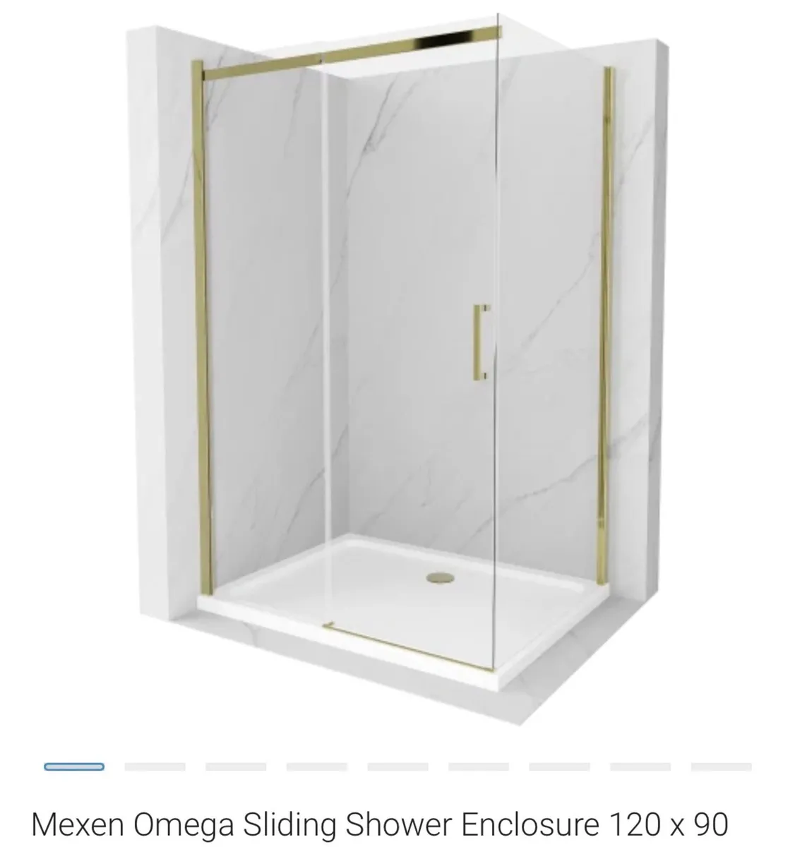 120 X 90 gold gold shower enclosure - Image 1