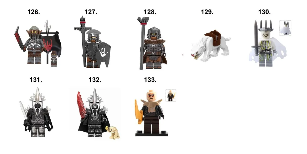 Lord of the Rings Minifigure (M-Z) Lego Compatible - Image 3