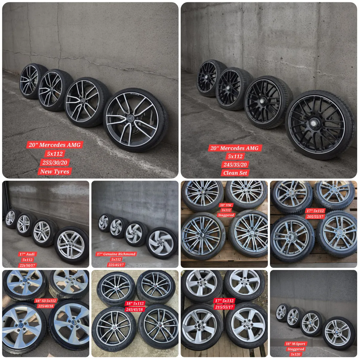 Alloys for Sale 5x112 & 5x120 16-20" BMW,Audi,VW. - Image 1