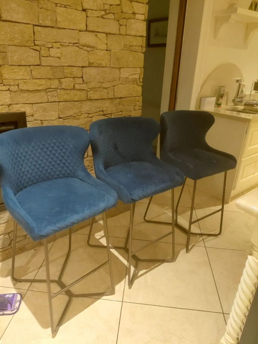 Velvet Bar stools - Image 1