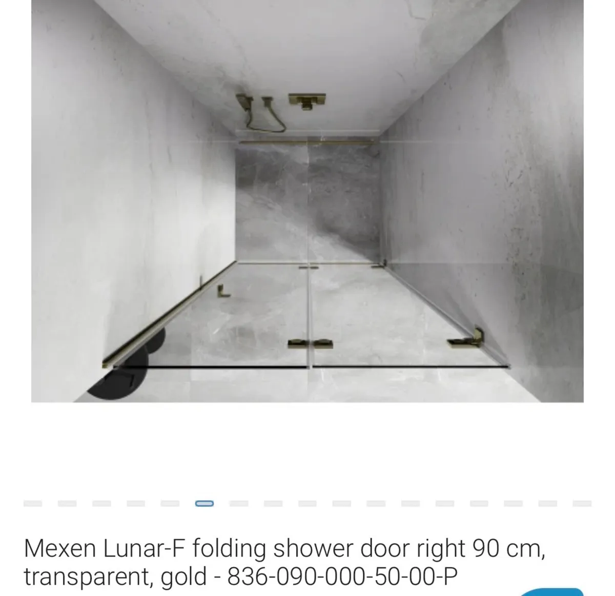 900mm gold shower door - Image 4