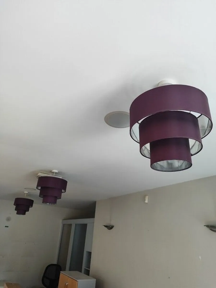3 x Purple Lampshades - Image 4