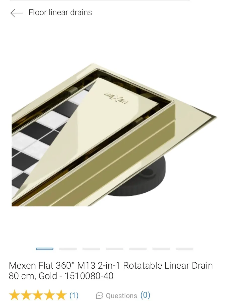 80cm Gold linear drain - Image 1