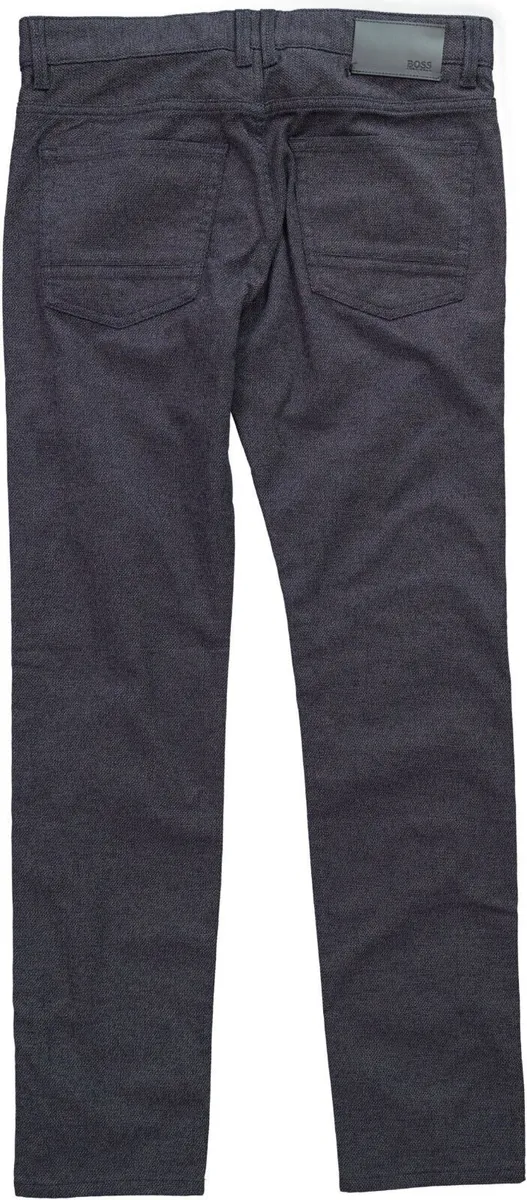 New HUGO BOSS Mens Stretch Pants Blue Marl W38 L32 - Image 4