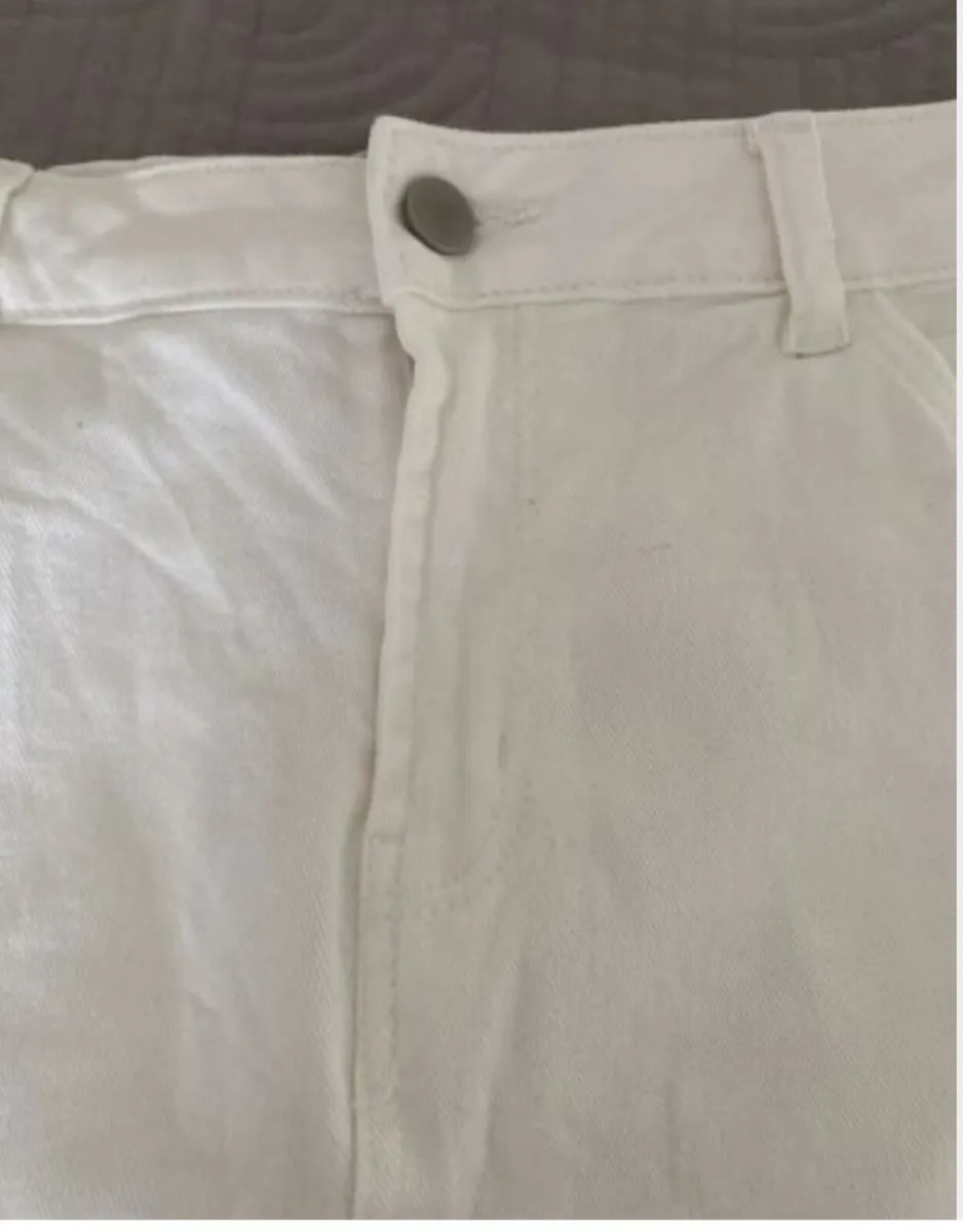 Dunnes White Denim Skirt Size 14 - Image 1