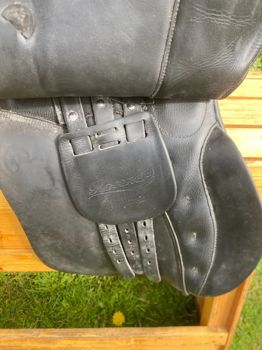 Rossnier 18-18.5 black Leather saddle - Image 3