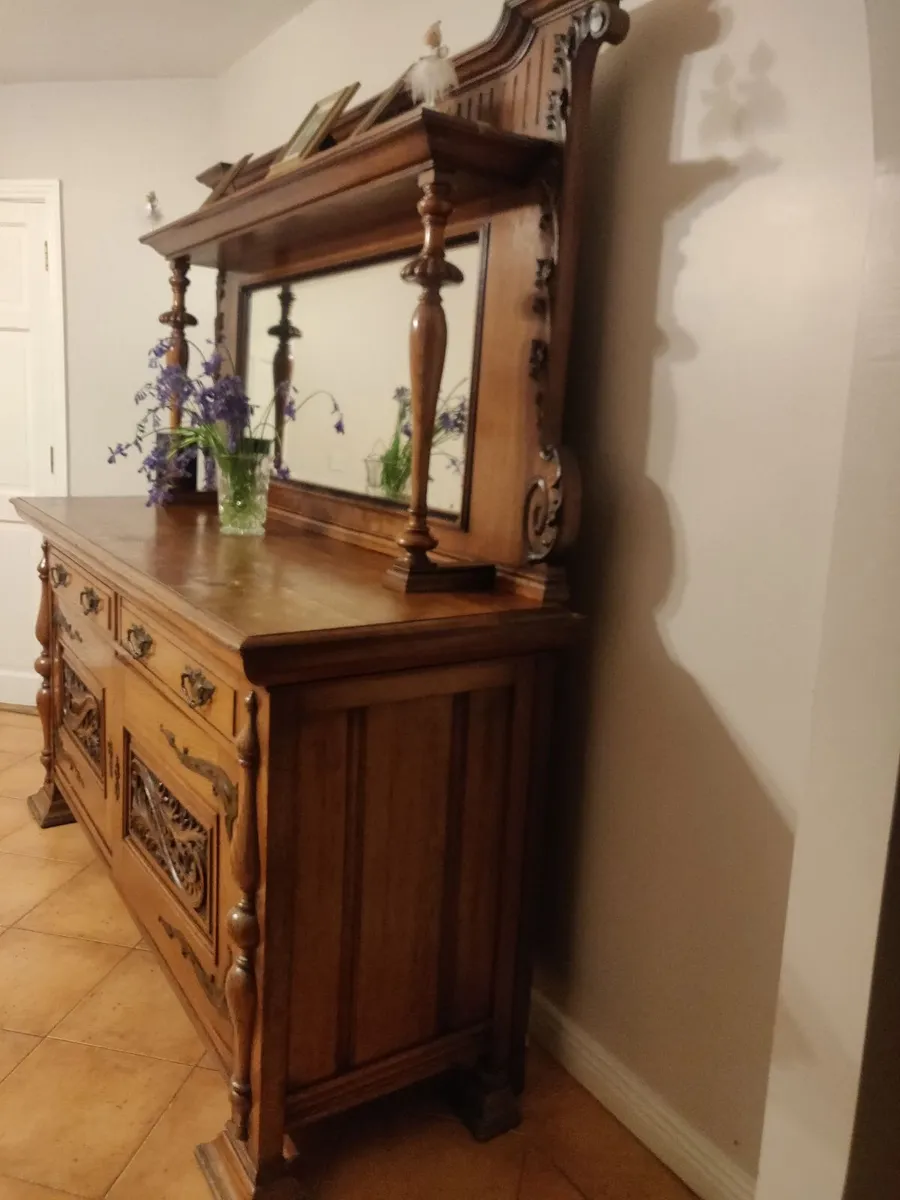 Antique oak sideboard - Image 4