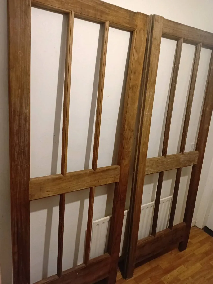 vintage solid teak doors - Image 2