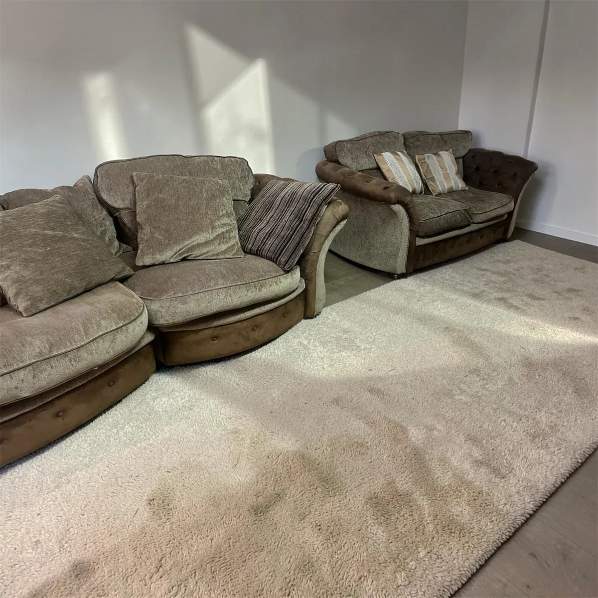 Brown 3+2 sofa set - Image 1