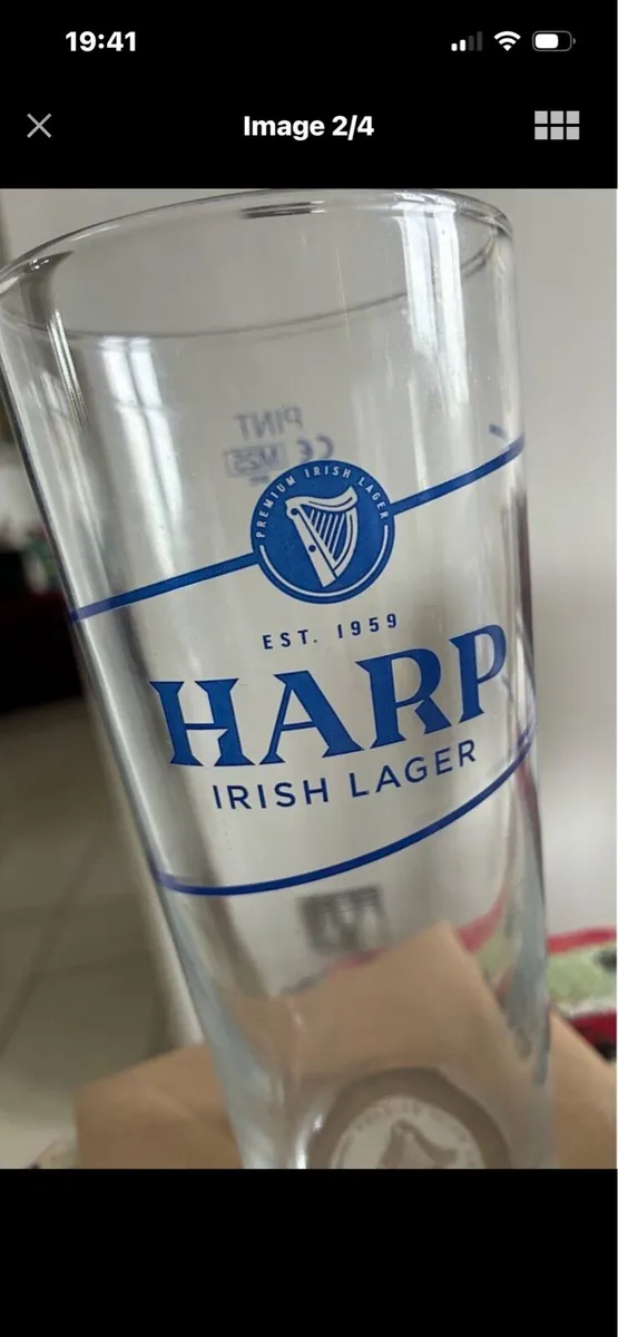 Rare Harp Pint Glass - Image 2
