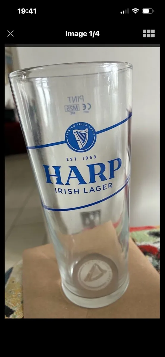 Rare Harp Pint Glass - Image 1