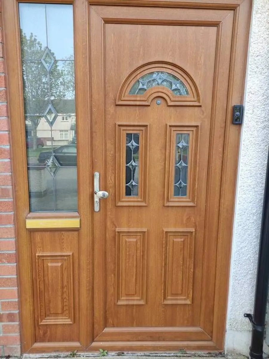Pvc door with side panel